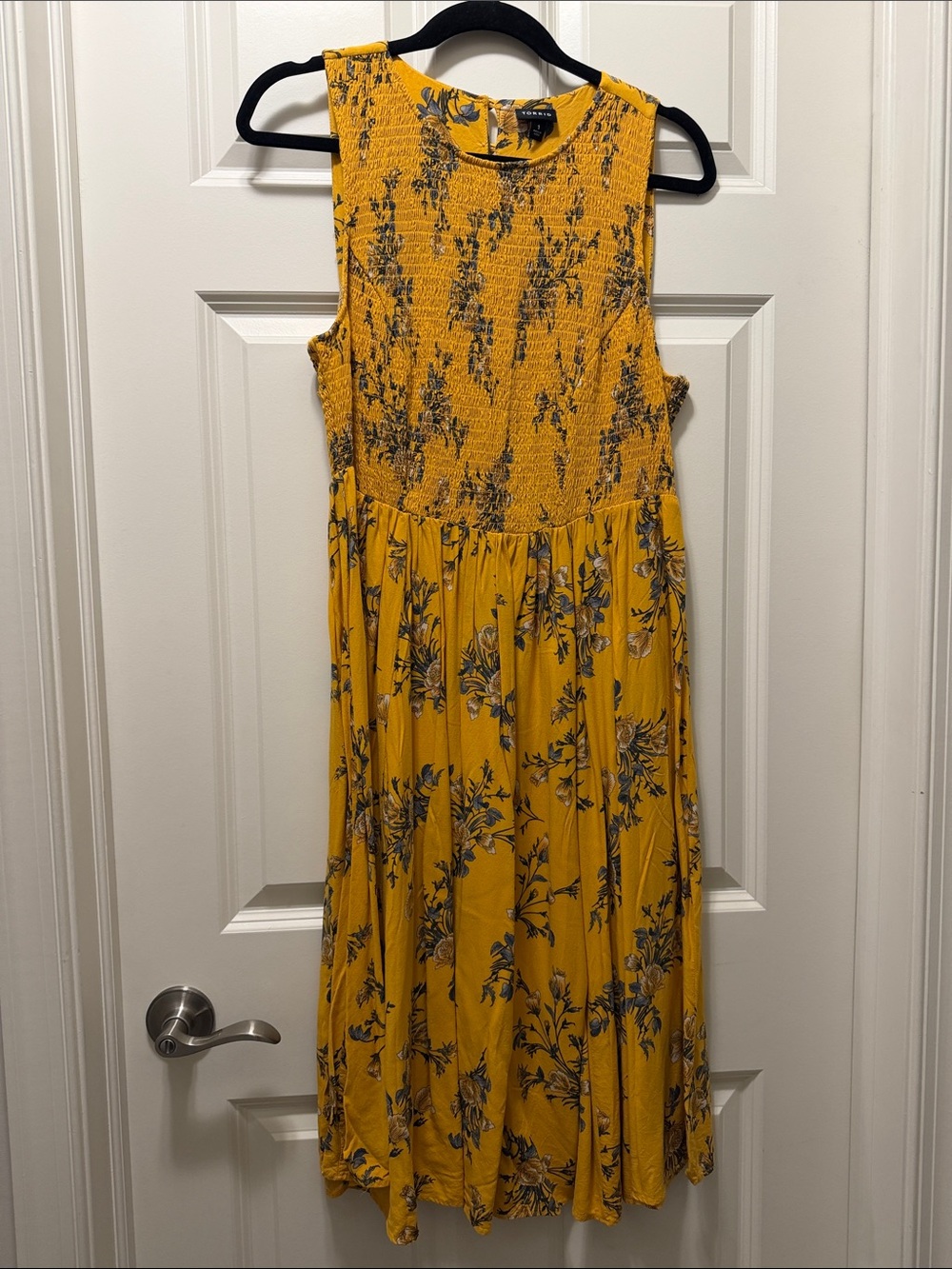 FUC Torrid yellow floral dress. Size 1.